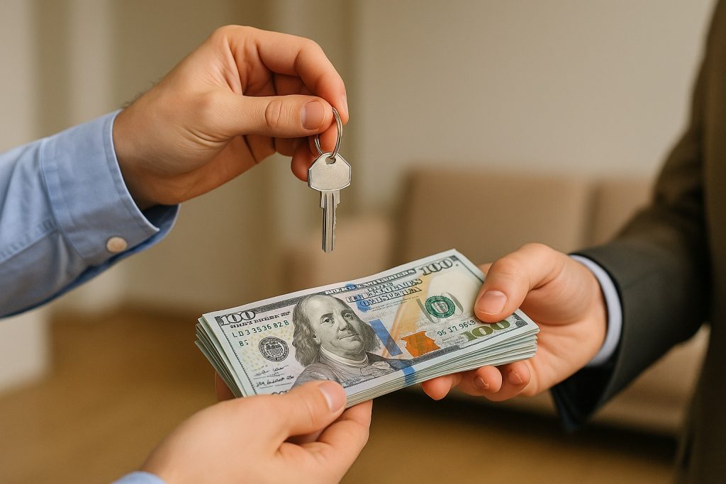 trading cash for house keys